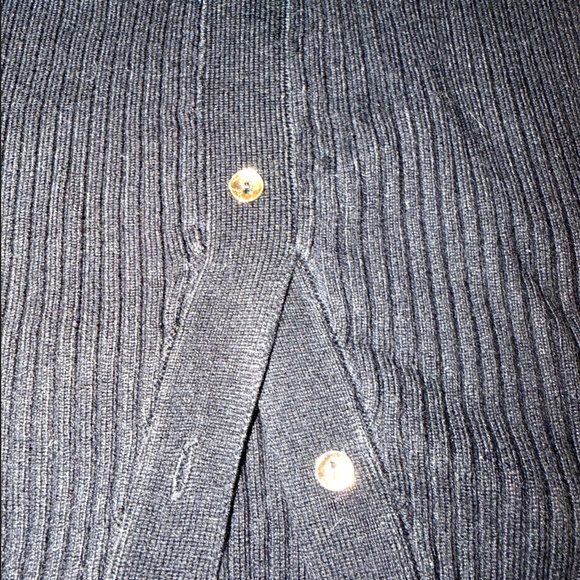 Venus black ribbed rayon blend long sleeve knit sweater dress NWOT - Picture 5 of 9